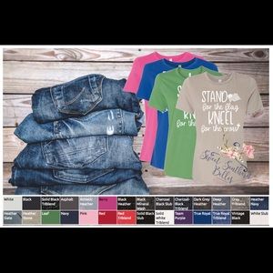 Stand For The Flag Kneel for the cross custom tee